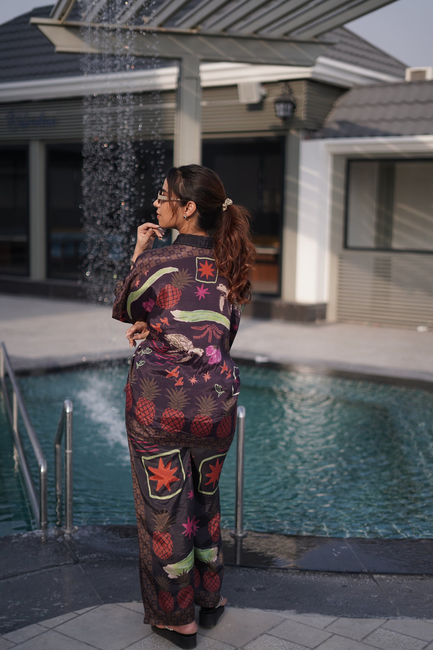 Coastal Mocha Silk Co-ord set