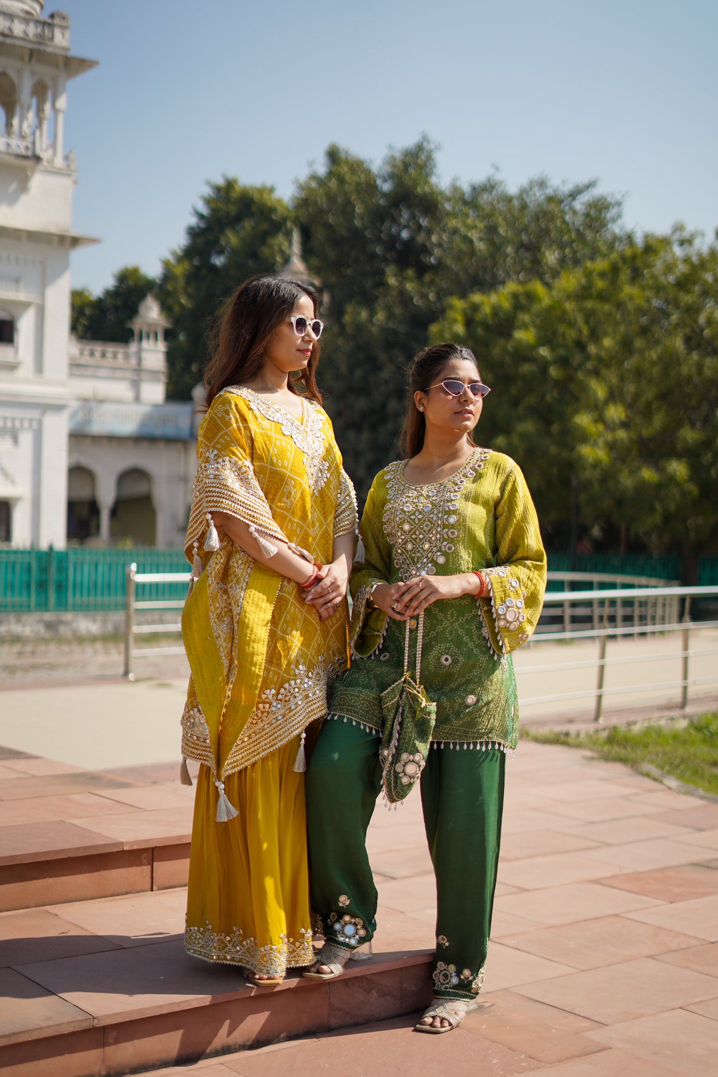 Mira Gold Kaftan Set