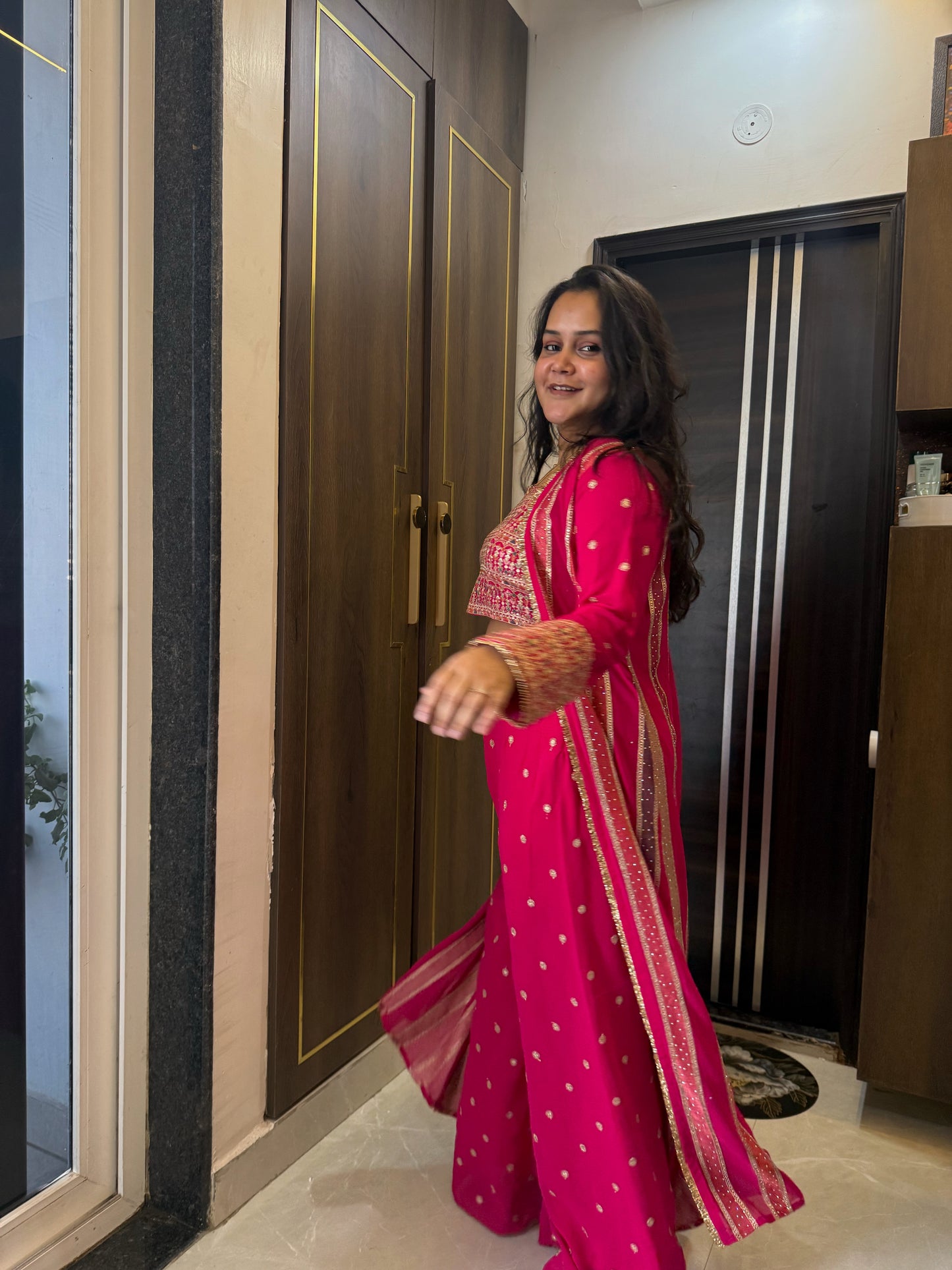 Pink Cape Co-Ord Set