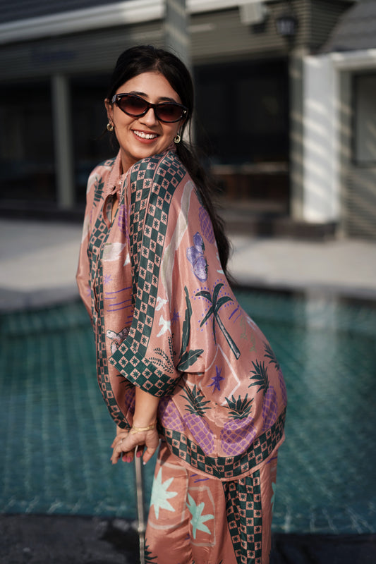Coastal Blush Silk Set