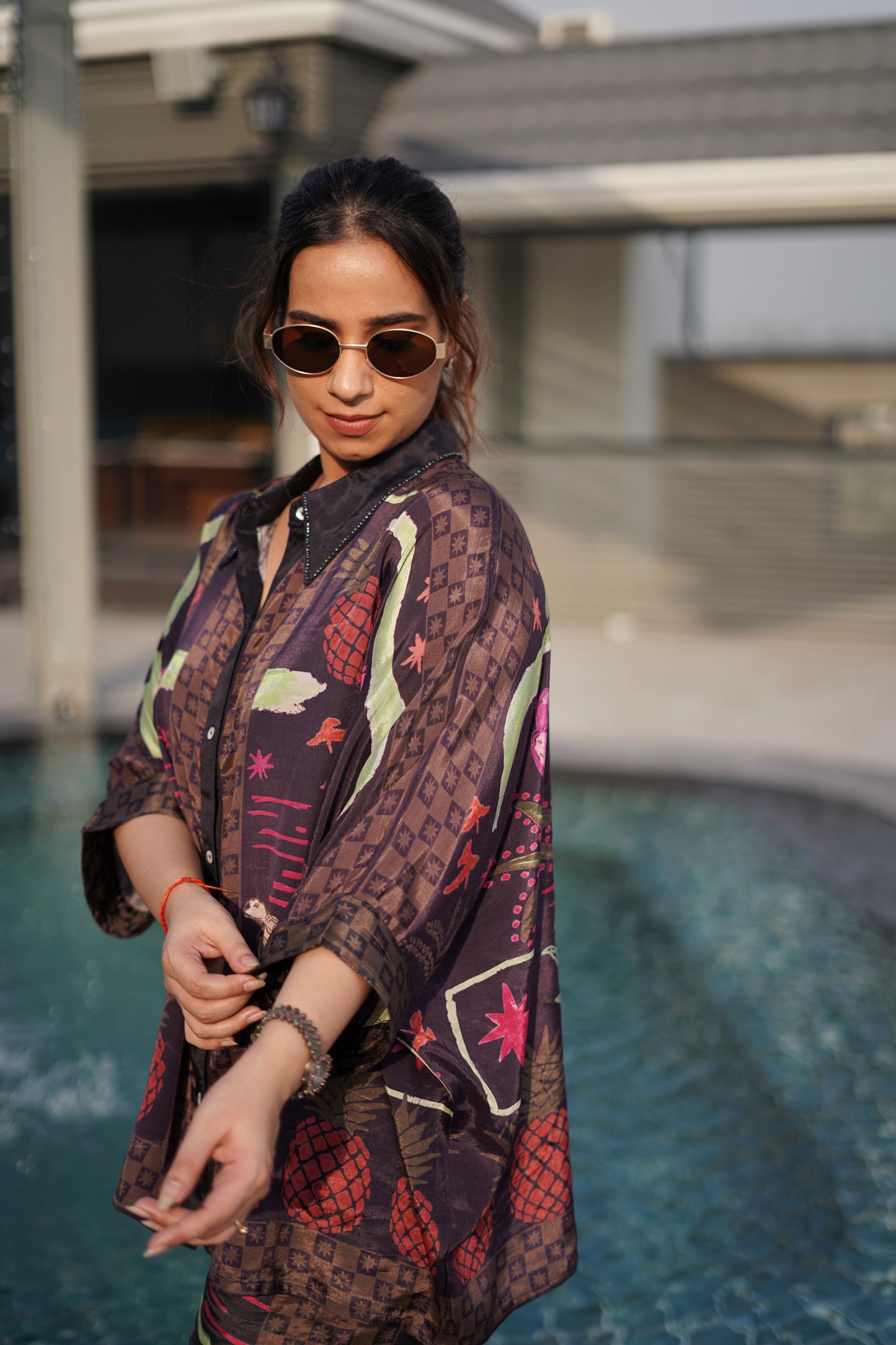 Coastal Mocha Silk Co-ord set