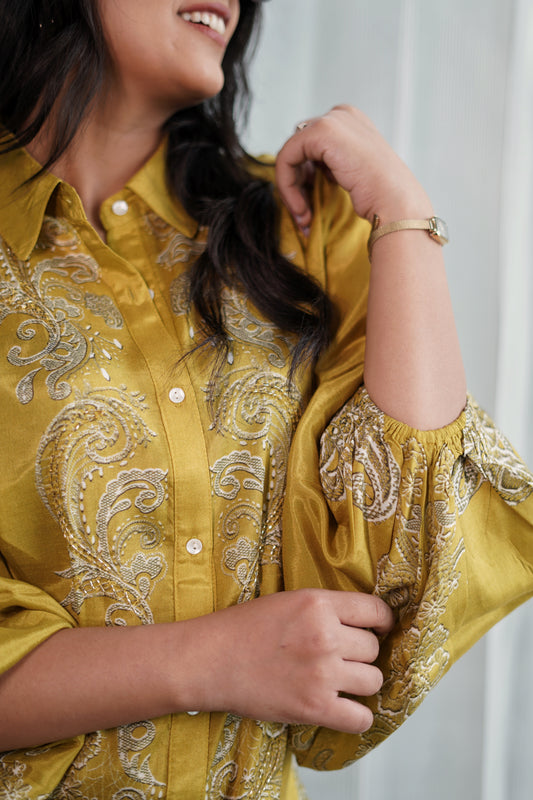 Paisley Mustard Co-ord Set