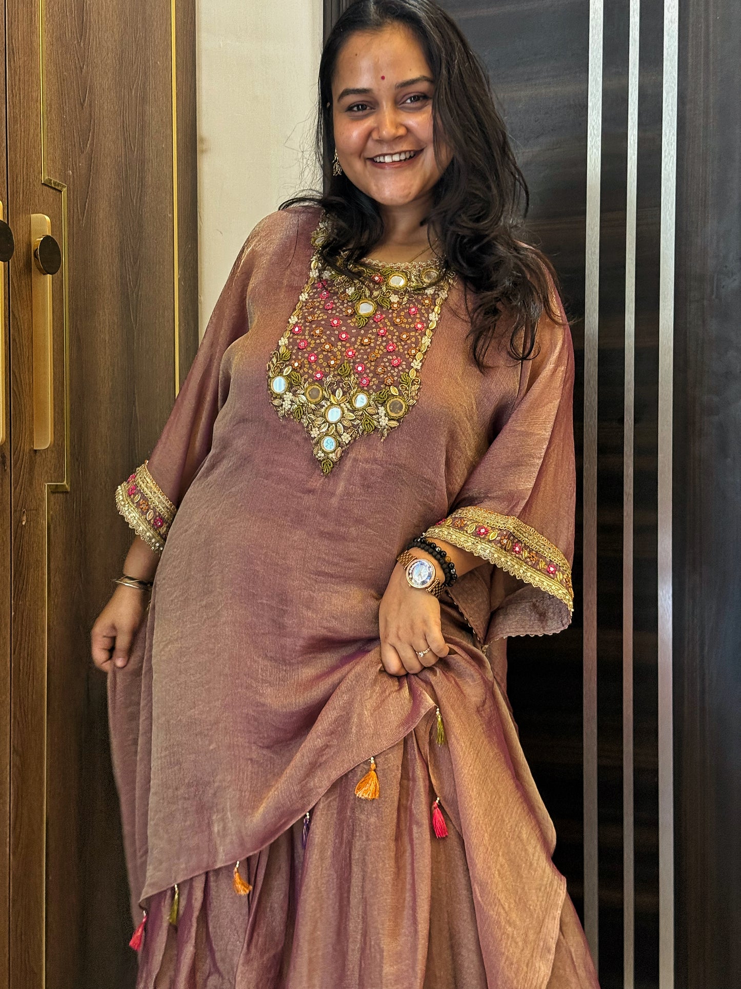 Rusted Rose Kaftan Set