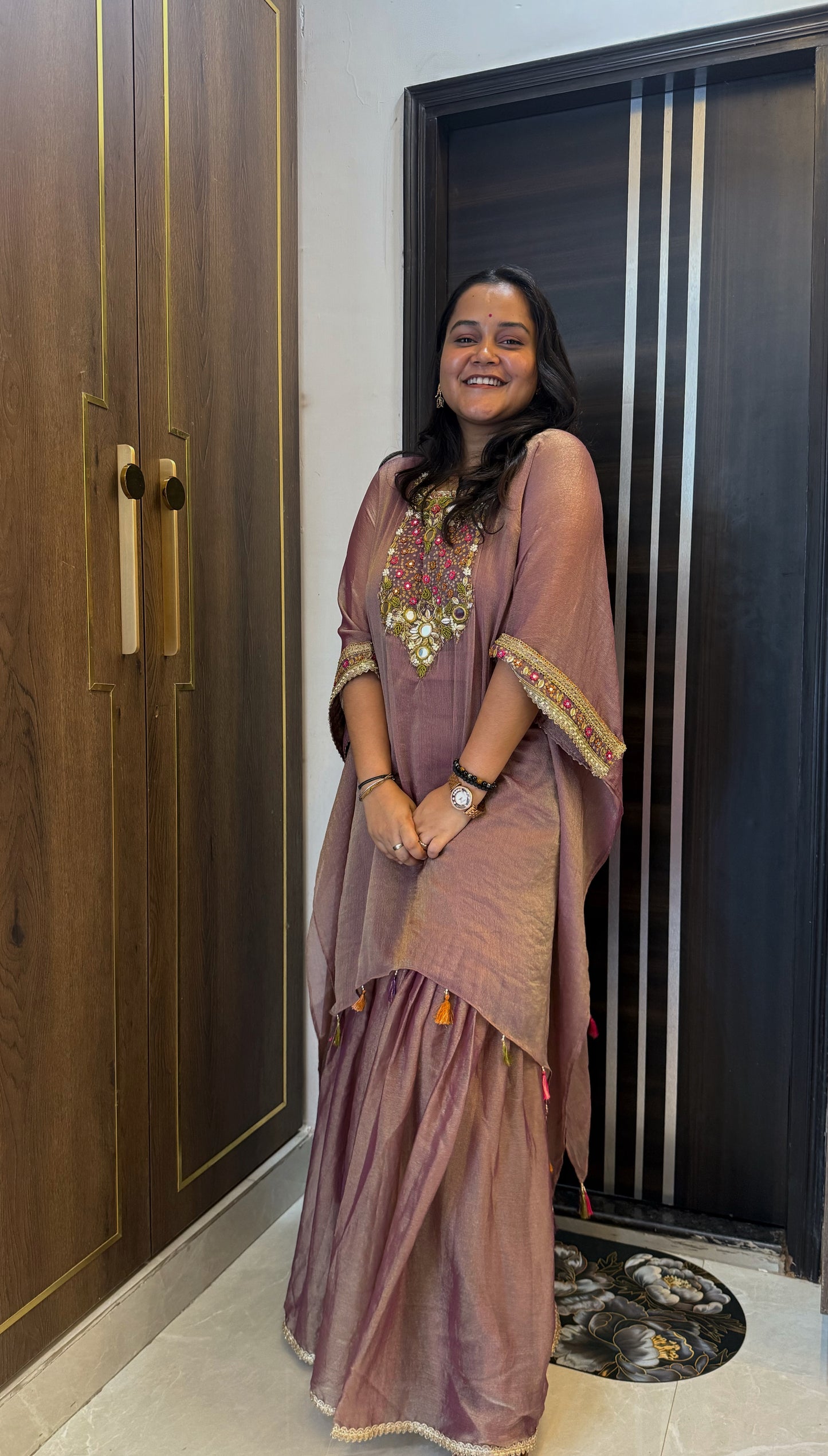 Rusted Rose Kaftan Set